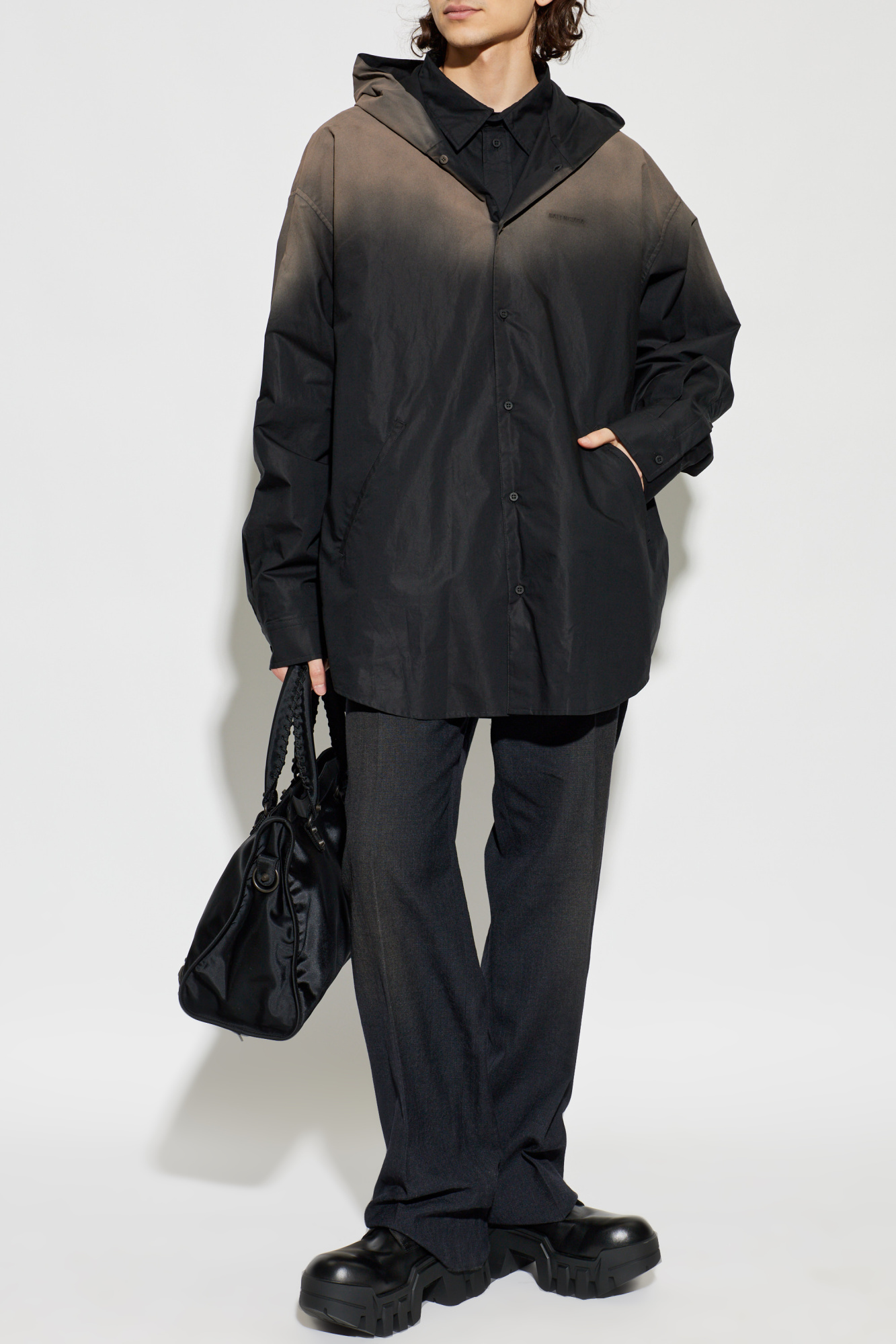 Balenciaga 'Oversize' shirt with hood | Men's | Vitkac